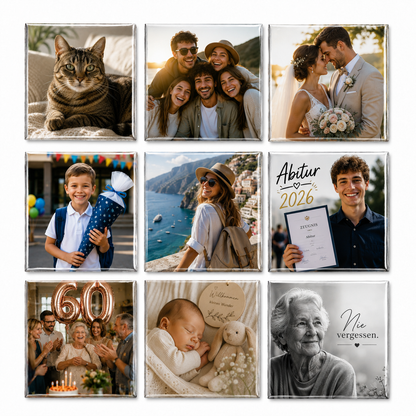 4er Set Fotomagnete 5x5cm
